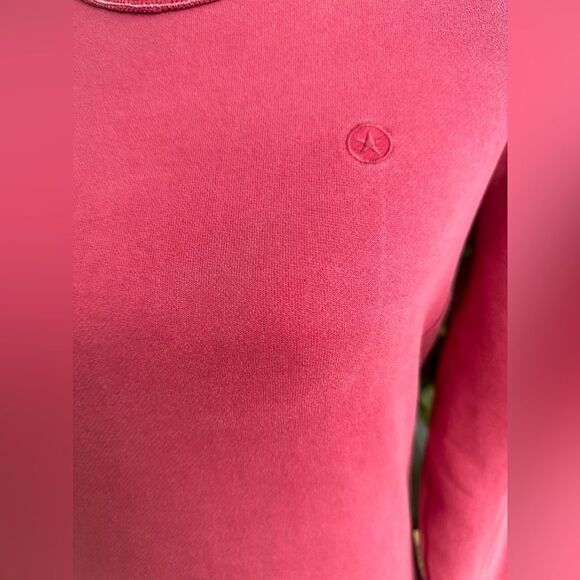 Converse One Star Red Cotton Boat Neck Sweater Pullover Shirt Top size S - Picture 4 of 12